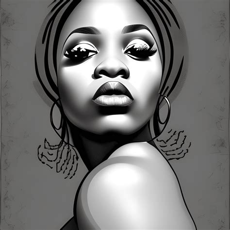 Beautiful Black Woman Digital Art · Creative Fabrica