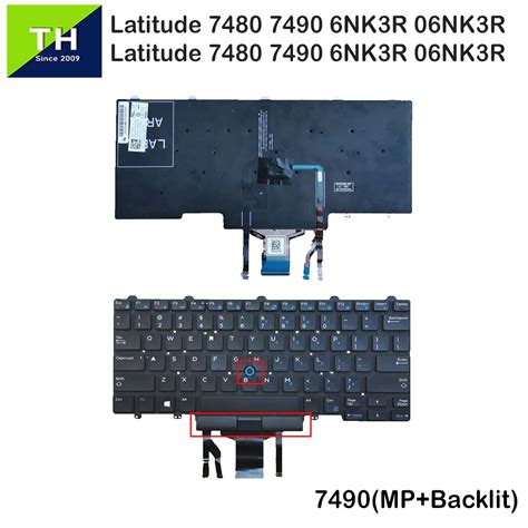 Dell Latitude 7480 7490 6nk3r 06nk3r Mouse Pointer Backlit Laptop Replacement Keyboard Shopee