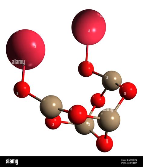 3D Image De La Formule Squelettique De Borax Structure Chimique