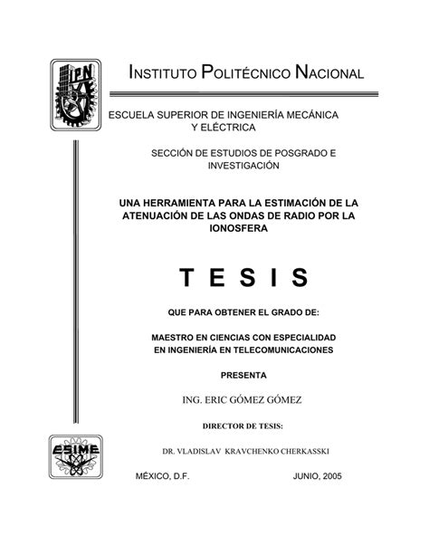 tesis IPN Instituto Politécnico Nacional