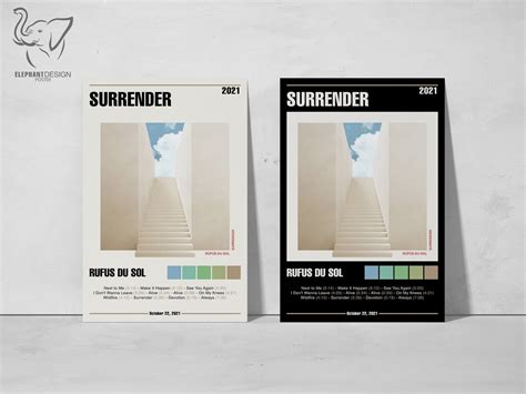 Surrender Album Poster Rufus Du Sol Album Poster Wall Etsy