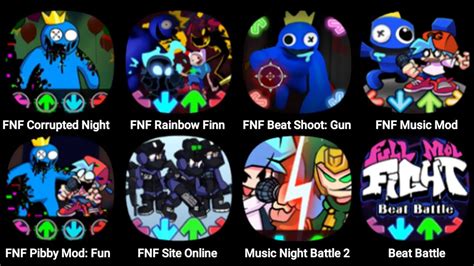 FNF Rainbow Friends FNF Corrupted Night FNF Pibby Mod FNF Site