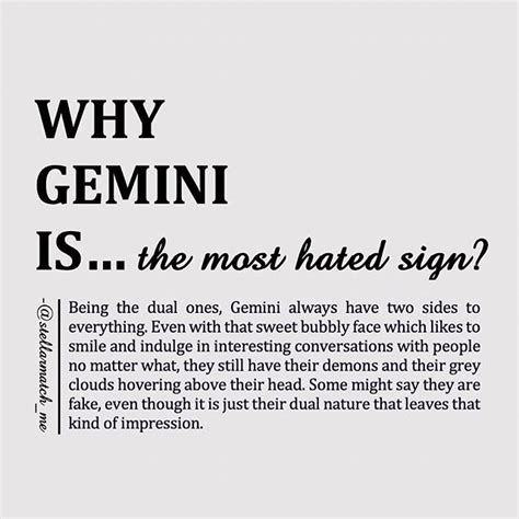 Astrology Lover Stellarmatch Me Why Gemini Is The Most Hated Sign