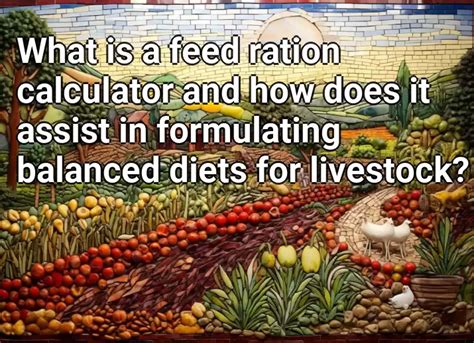 What Is A Feed Ration Calculator And How Does It Assist In Formulating Balanced Diets For