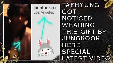 OMG Taehyung Got Noticed Wearing This Gift By Jungkook Here Latest