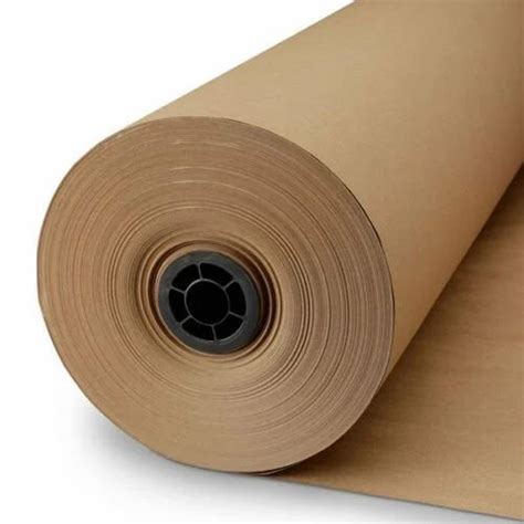 Wood Pulp Industrial Brown Kraft Paper Roll For Packaging Gsm At