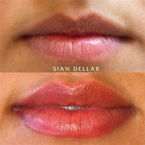 Rosy Pink Well Defined Lips With Lip Blush Sian Dellar