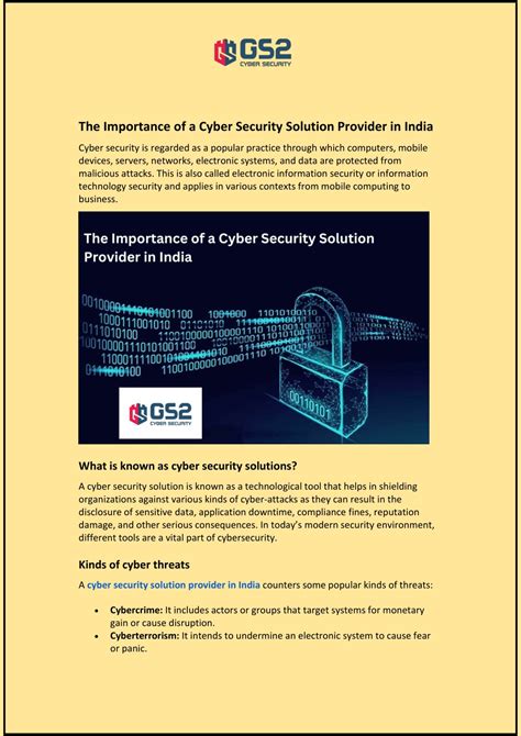 Ppt The Importance Of A Cyber Security Solution Provider In India