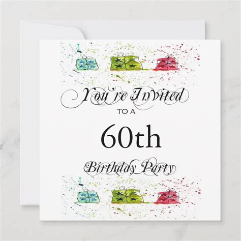 Personalized 60th Birthday Party Invitations Zazzle