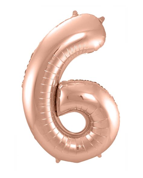 Foil Balloon Number Rose Gold Buy Online Now Horror Shop