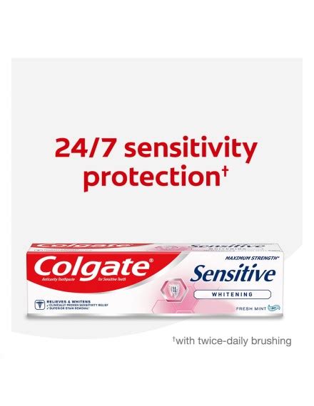 Colgate Sensitive Maximum Strength Whitening Toothpaste, 6 Oz, 3 Pack ...