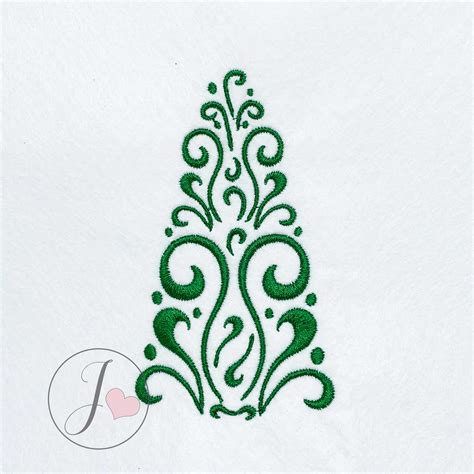 Christmas Tree Swirly Embroidery Design Joy Of Embroidery