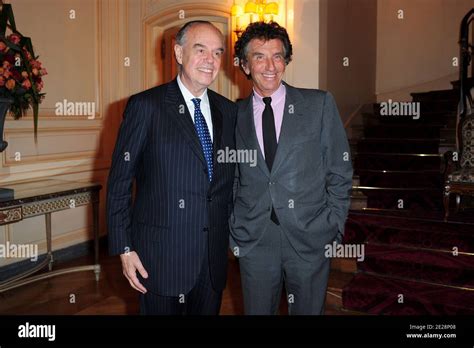 Frederic Mitterrand And Jack Lang Attending A Dinner As Part Of The