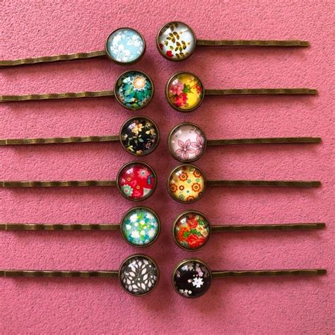 Bobby Pin Flowers Etsy