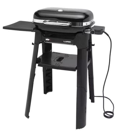 Barbecue Lectrique Weber Lumin Compact Noir Avec Support Et Pieds