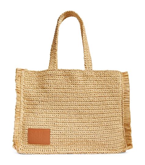 Womens SANDRO Beige Raffia Tote Bag Harrods UK