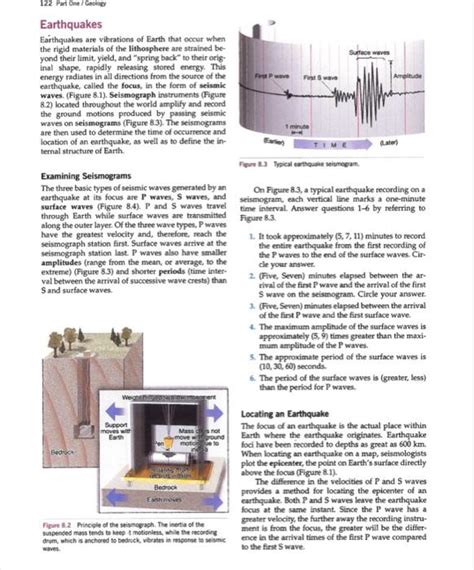 Solved Earthquakes Earthquakes Are Vibrations Of Earth That Chegg