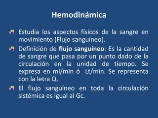 Hemodinamica Generalidades Ppt