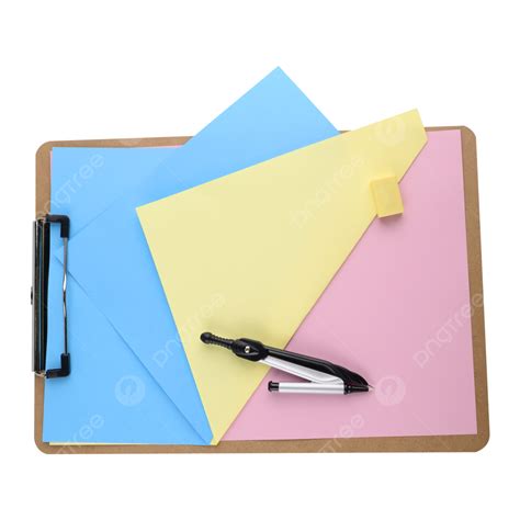 Combinación De Papelería De Goma De Brújula De Tablero De Carpeta Png