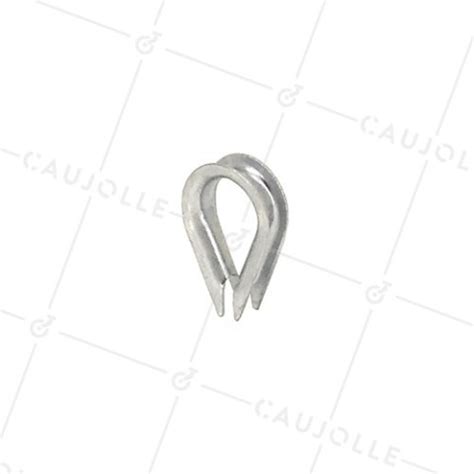 Cosse coeur zinguée pour un câble de 4 mm