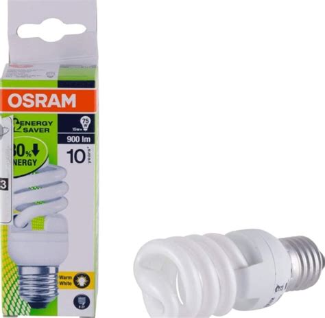 Osram E Duluxstar Mini Twist Cfl Bulb Watts Warm White