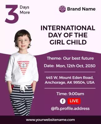 International Day of the Girl Child Poster - PhotoADKing