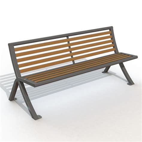 Banc Horizon En Compact Et Pied Acier Bancs Banquettes