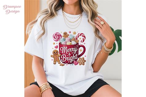 Merry Bright Hot Cocoa PNG Clipart Graphic By Drumpee Design Creative