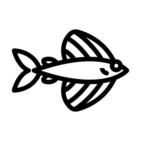 Flying Fish Icon Design Vector Art At Vecteezy