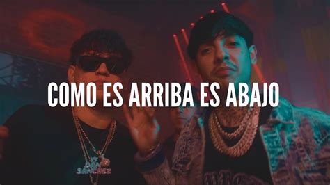 COMO ES ARRIBA ES ABAJOLETRA NATANAEL CANO X DAN SANCHEZ YouTube