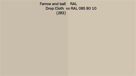 Farrow And Ball Drop Cloth 283 Vs Ral Ral 085 80 10 Side By Side