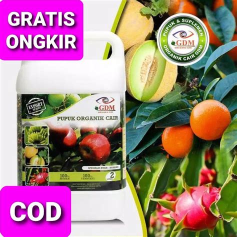 Jual Pupuk Organik GDM Cair Untuk Tanaman Buah Buahan 5 Liter