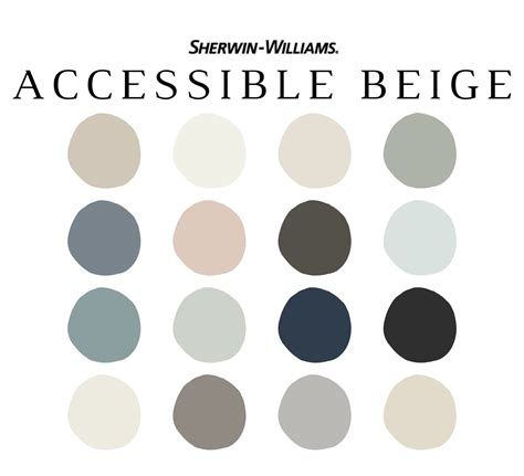 Accessible Beige Color Palette Modern Neutral House Paint Etsy