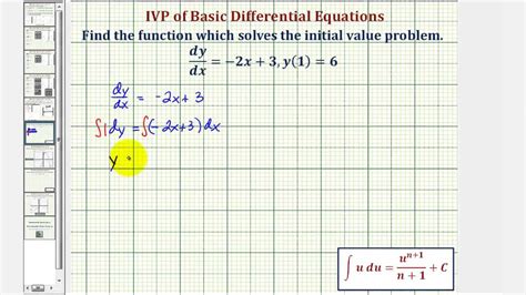 Ex Solve A Basic Initial Value Problem Linear YouTube