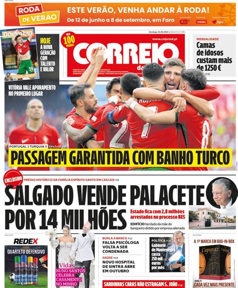 Capa Correio da Manhã 23 junho 2024 capasjornais pt