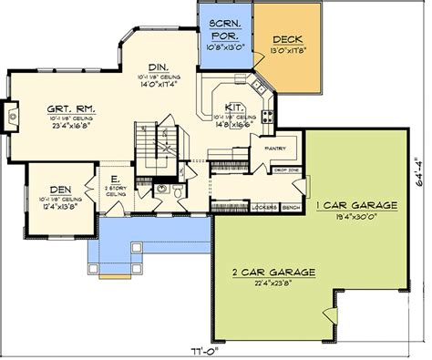 4 Bedroom Home Plan with Upstairs Laundry - 89833AH | Architectural ...