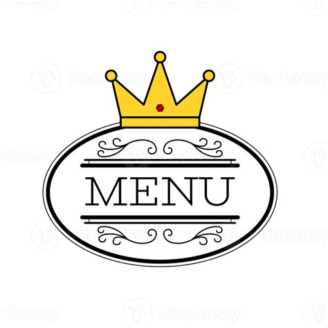 Restaurant Menu Design Crown Oval Shape For Restaurant Menu Cover