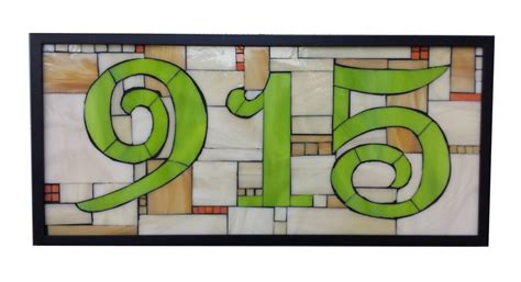 Custom House Numbers Stained Glass Mosaic - Etsy