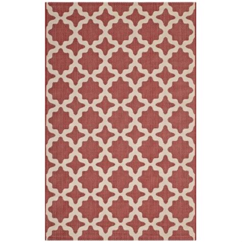 Ergode Cerelia Moroccan Trellis 8x10 Indoor And Outdoor Area Rug Red