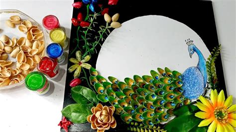 Diy How To Make Pistachio Shell Peacock Pisthachio Shell Reusing