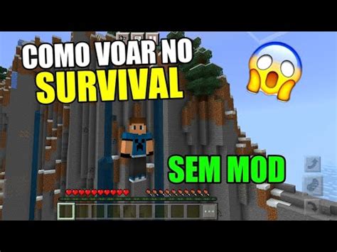 COMO VOAR NO MODO SOBREVIVÊNCIA SURVIVAL NO MCPE 1 19 1 20 YouTube