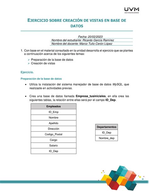 A Rgr Pdf Actividad Base De Datos Avanzada Ejercicio Sobre