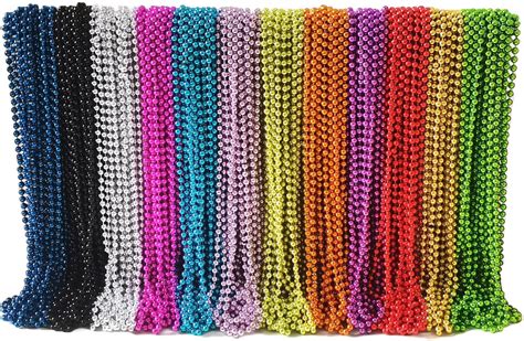 Amazon 144 Pcs Mardi Gras Beads Necklaces Mardi Gras Beads In 12