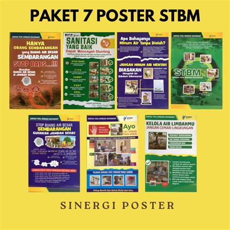 Jual Paket Poster STBM Paket 7 Poster Sanitasi Total Berbasis