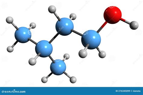 3D Image of Isoamyl Alcohol Skeletal Formula Stock Illustration - Illustration of black, alcohol ...