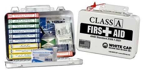 White Cap Class A Metal Ansi Z308 12021 First Aid Kit