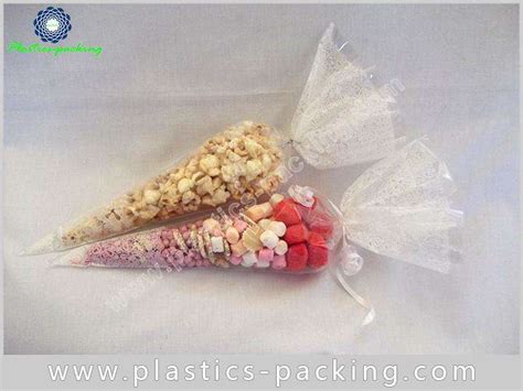 China Opp Triangle Bag For Popcorn Customized Print Transparent Opp