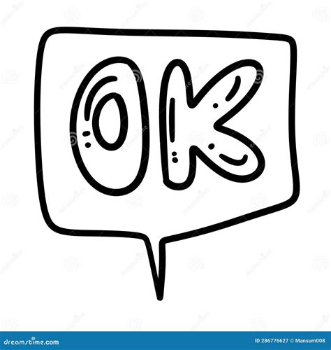 Illustration Of A Speech Bubble Text Ok Stock Illustration