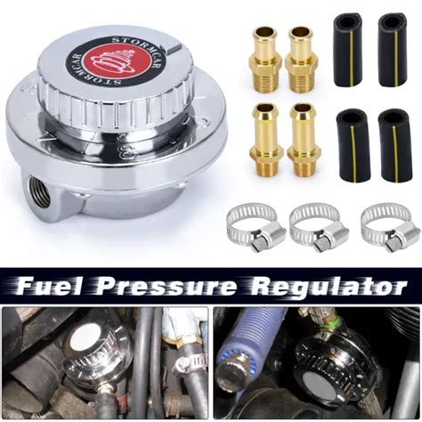 Universal Adjustable Fuel Pressure Regulator Psi Kit For Carburetor