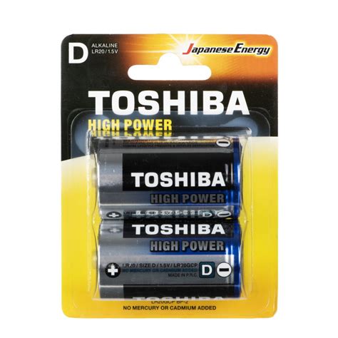 Set 2 Baterii D Alkaline LR20 1 5 V Toshiba